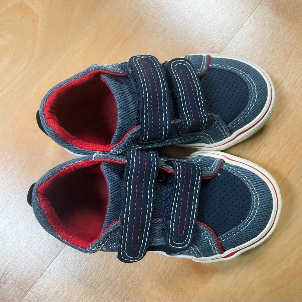 Roebuck & Co. Blue Double Hook & Loop Charlie Sneaker Toddler Boys Size 6